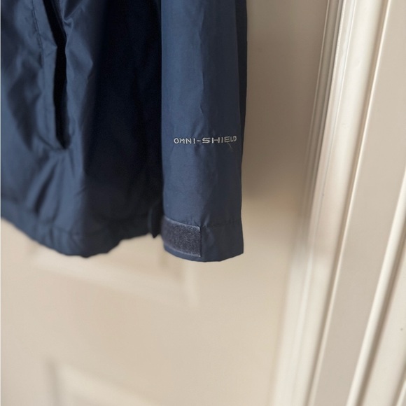 Columbia Blue Jacket Men's X-Large Wind Breaker Soft Shell Coat Fleece Lined B33 - Picture 9 of 10